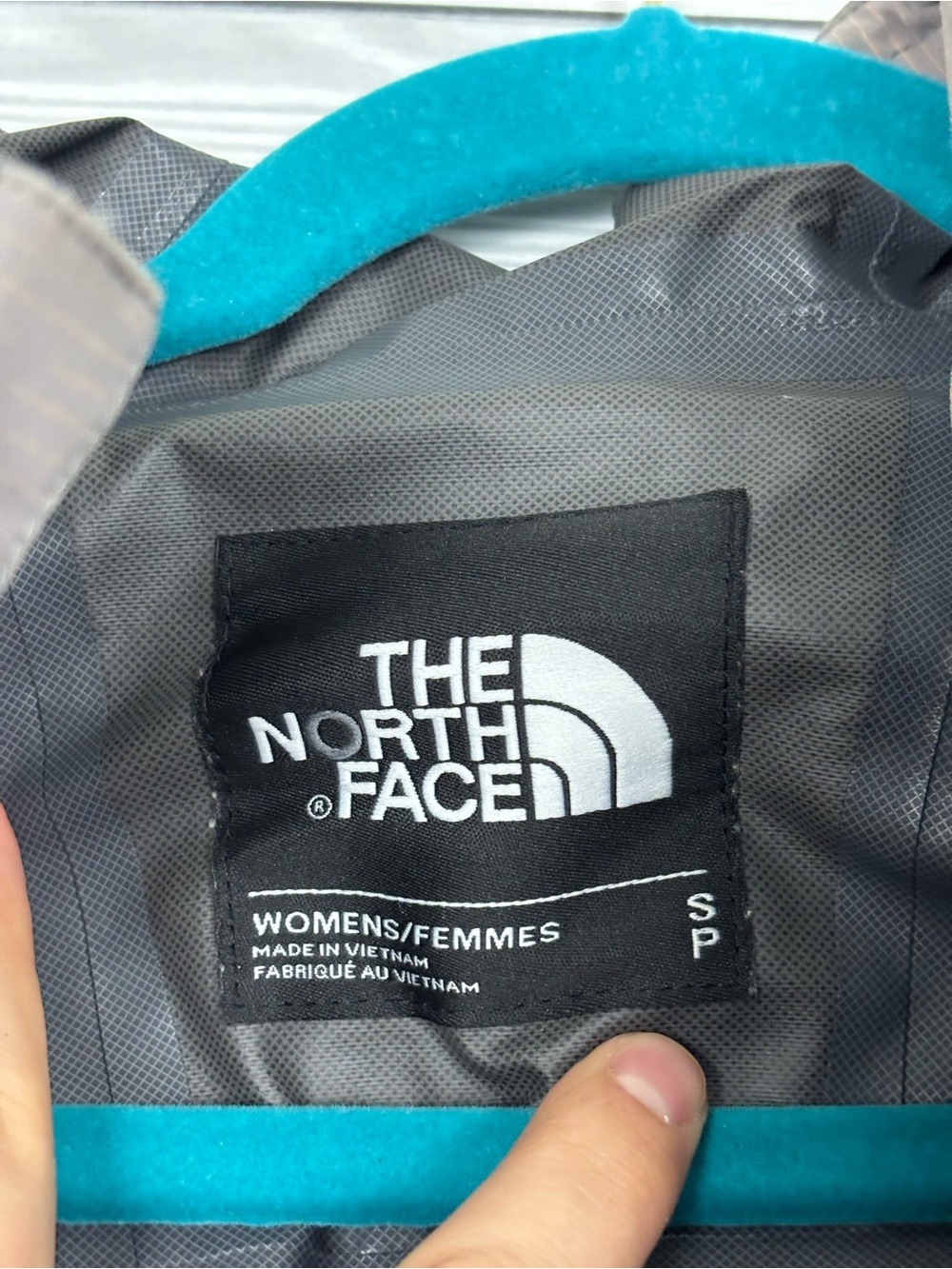 The North Face tan/gray stripe DryVent rain jacket size small - Picture 9 of 15